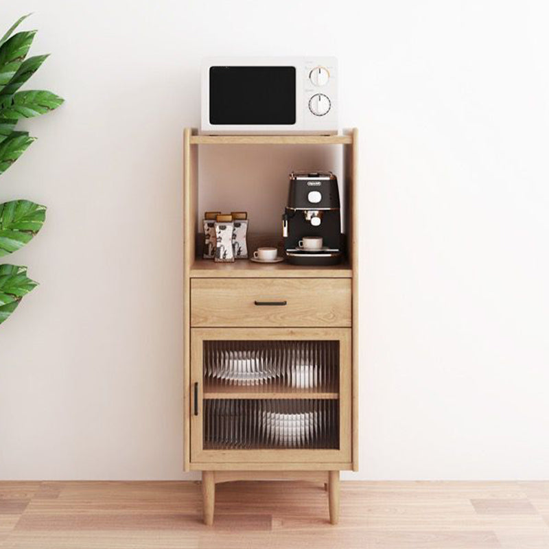 Wooden Home Sideboard Modern Open Side Board with Drawer and Cabinet