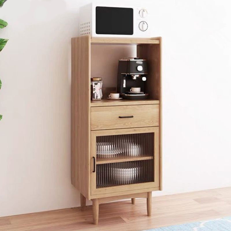 Wooden Home Sideboard Modern Open Side Board with Drawer and Cabinet