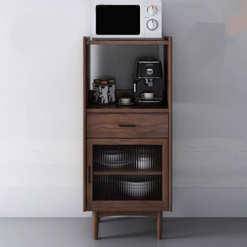 Wooden Home Sideboard Modern Open Side Board with Drawer and Cabinet