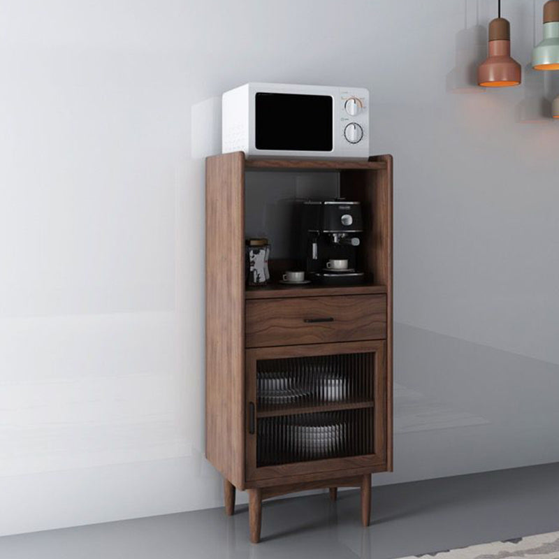 Wooden Home Sideboard Modern Open Side Board with Drawer and Cabinet