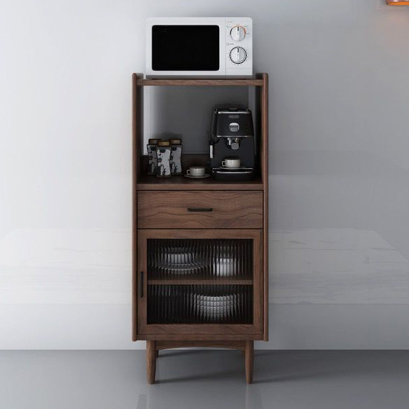 Wooden Home Sideboard Modern Open Side Board with Drawer and Cabinet