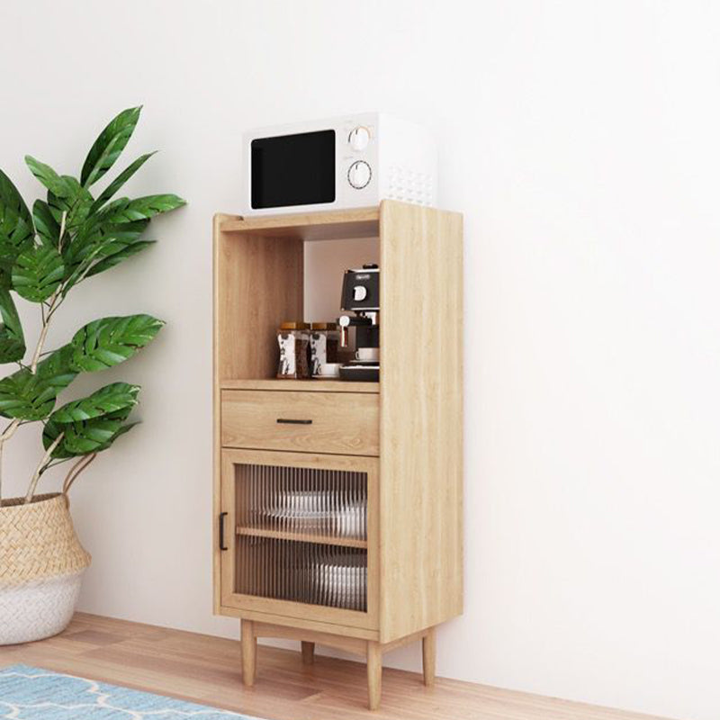 Wooden Home Sideboard Modern Open Side Board with Drawer and Cabinet