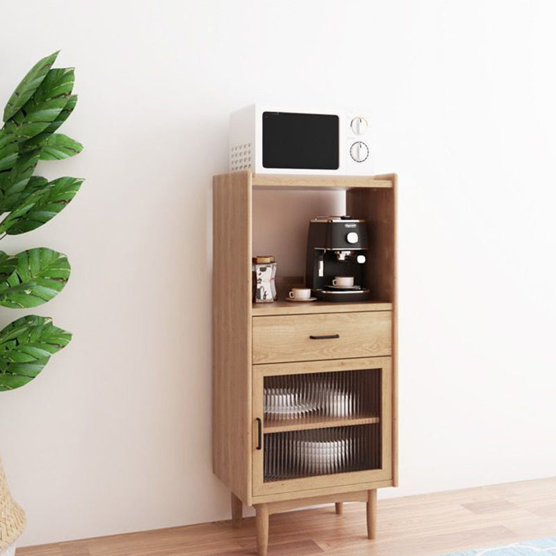 Wooden Home Sideboard Modern Open Side Board with Drawer and Cabinet