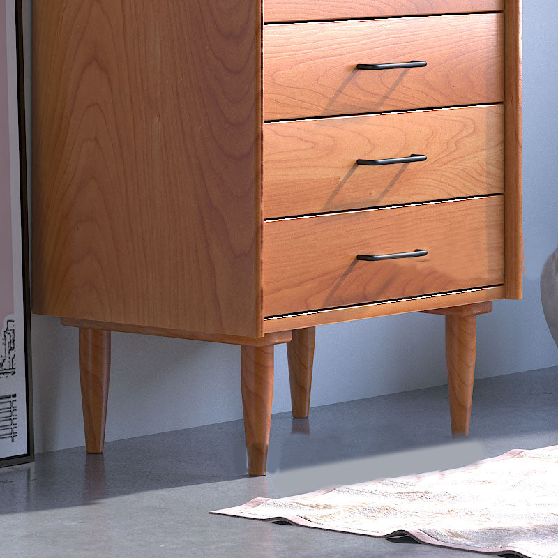 Brown Wooden Home Sideboard Modern Rectangular Side Board with Drawer