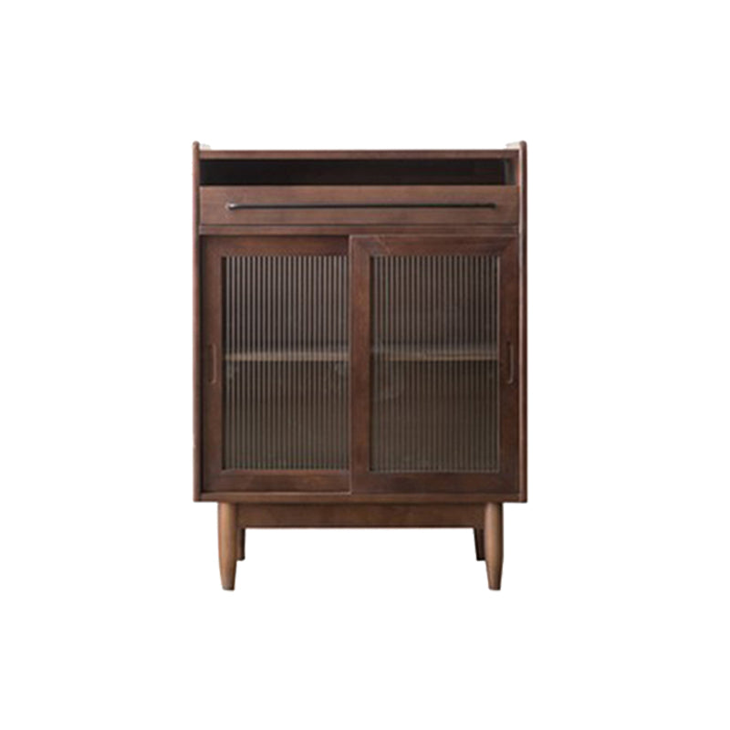 Wooden Home Sideboard Modern Rectangular Side Board with Sliding Door