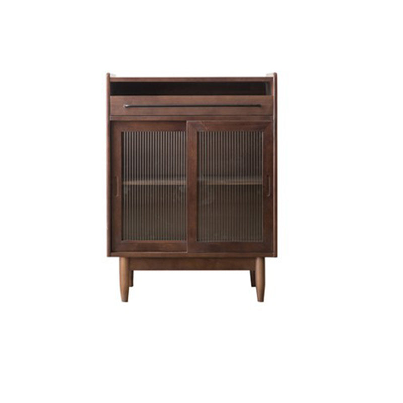 Wooden Home Sideboard Modern Rectangular Side Board with Sliding Door