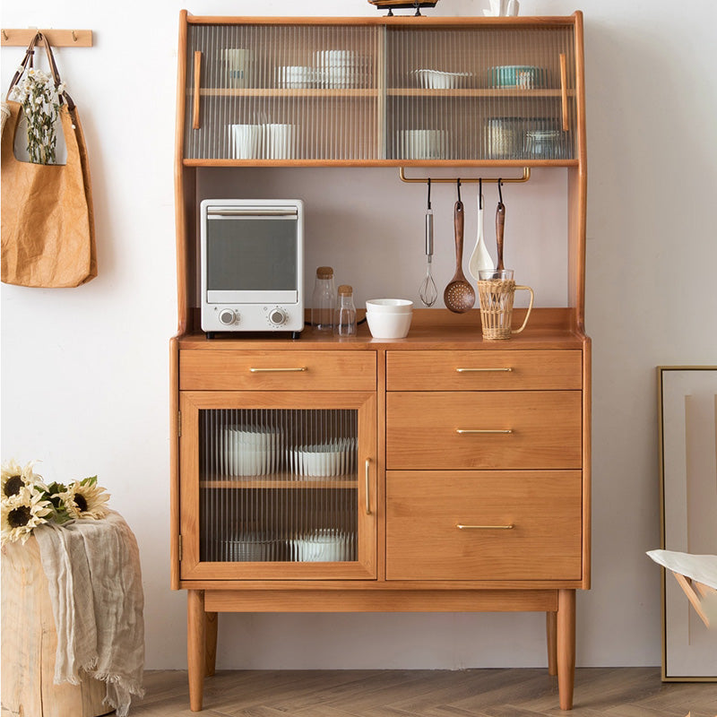 Wooden Side Board with Cabinets Modern Minimalist Living Room Buffet Sideboard