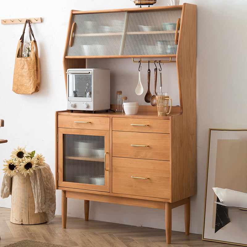 Wooden Side Board with Cabinets Modern Minimalist Living Room Buffet Sideboard