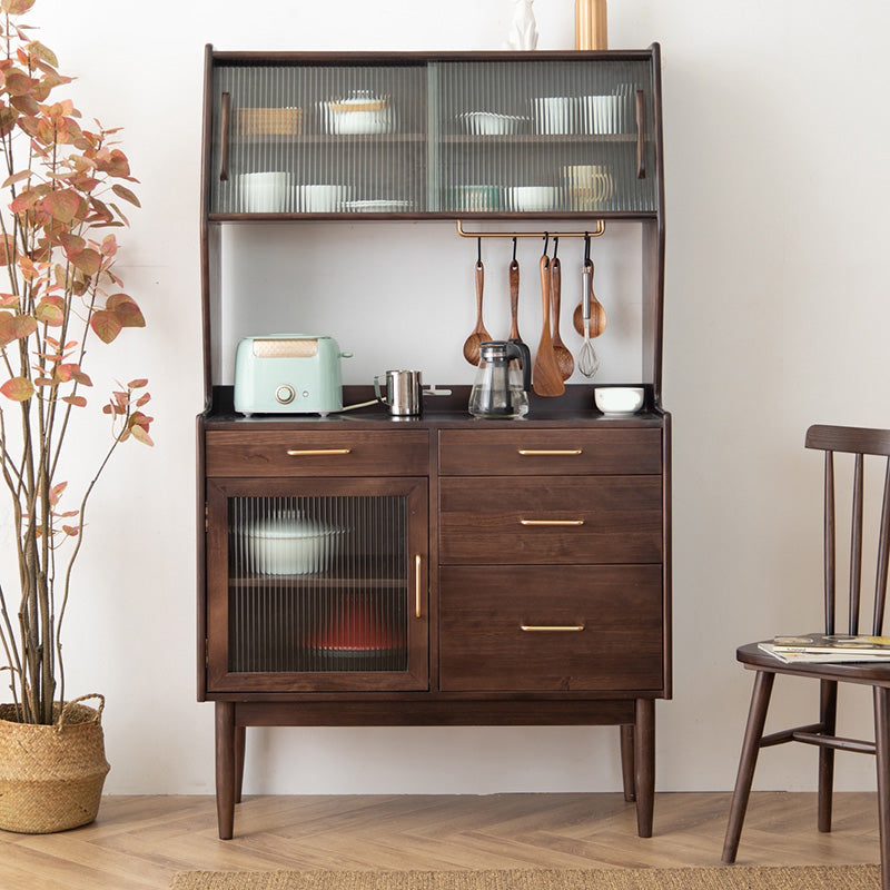 Wooden Side Board with Cabinets Modern Minimalist Living Room Buffet Sideboard