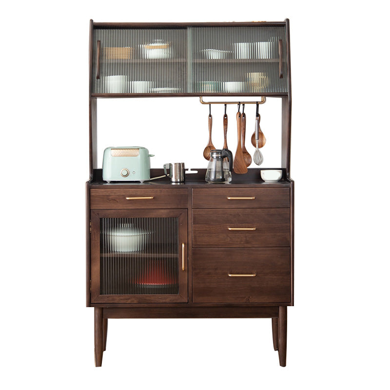 Wooden Side Board with Cabinets Modern Minimalist Living Room Buffet Sideboard