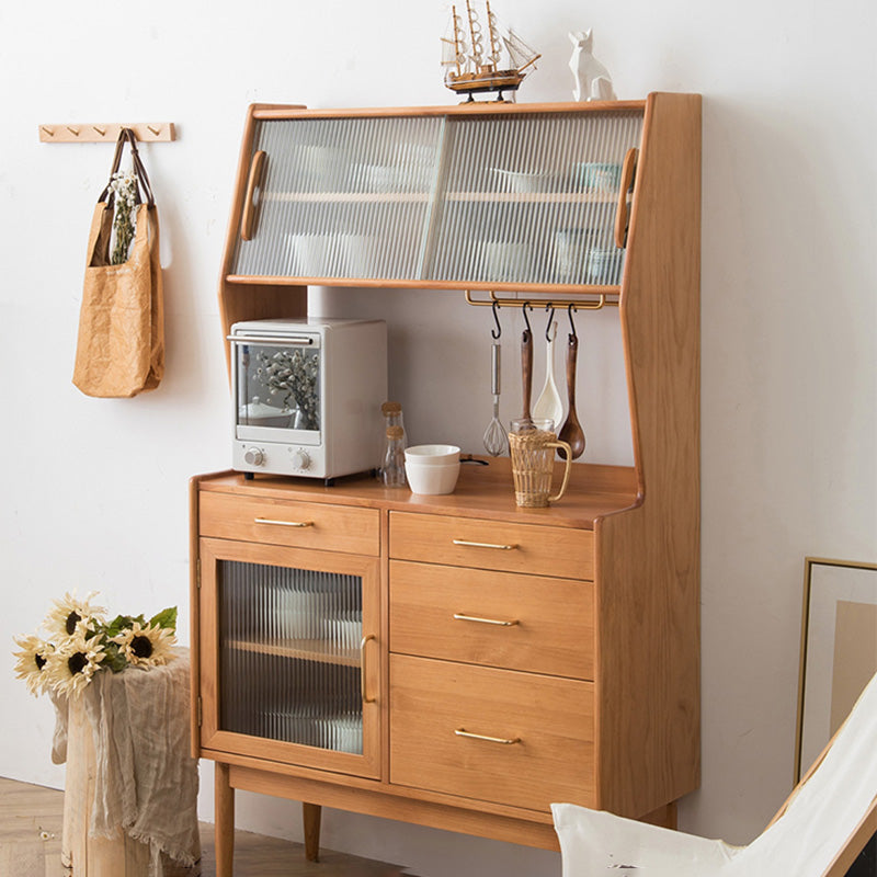 Wooden Side Board with Cabinets Modern Minimalist Living Room Buffet Sideboard