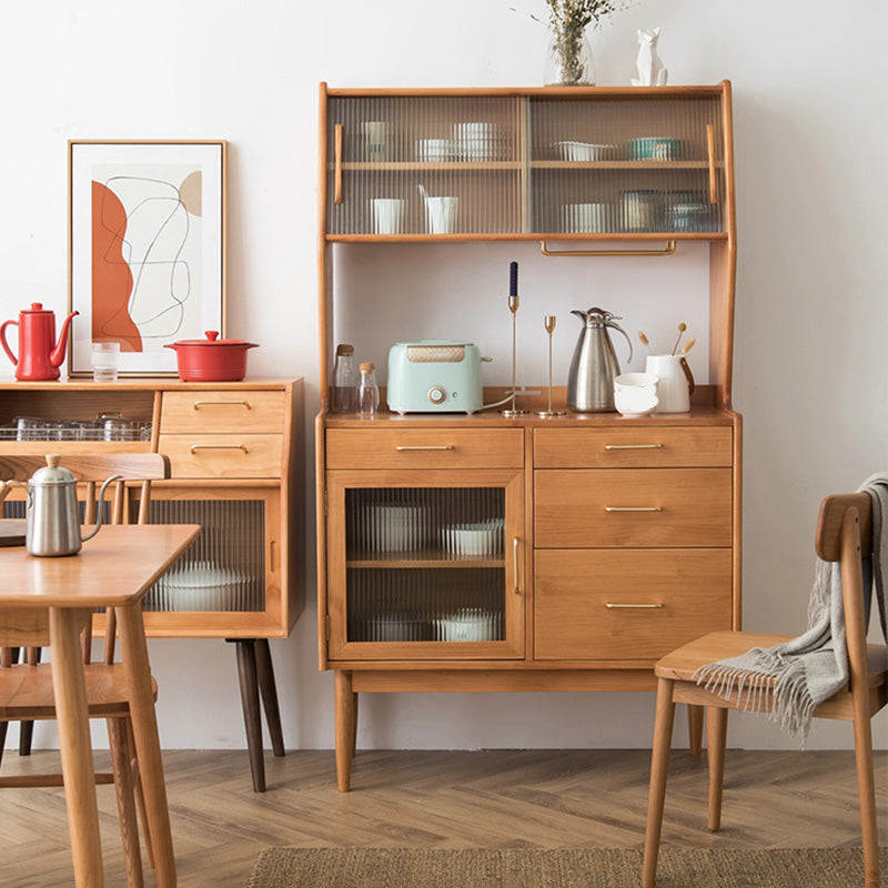 Wooden Side Board with Cabinets Modern Minimalist Living Room Buffet Sideboard