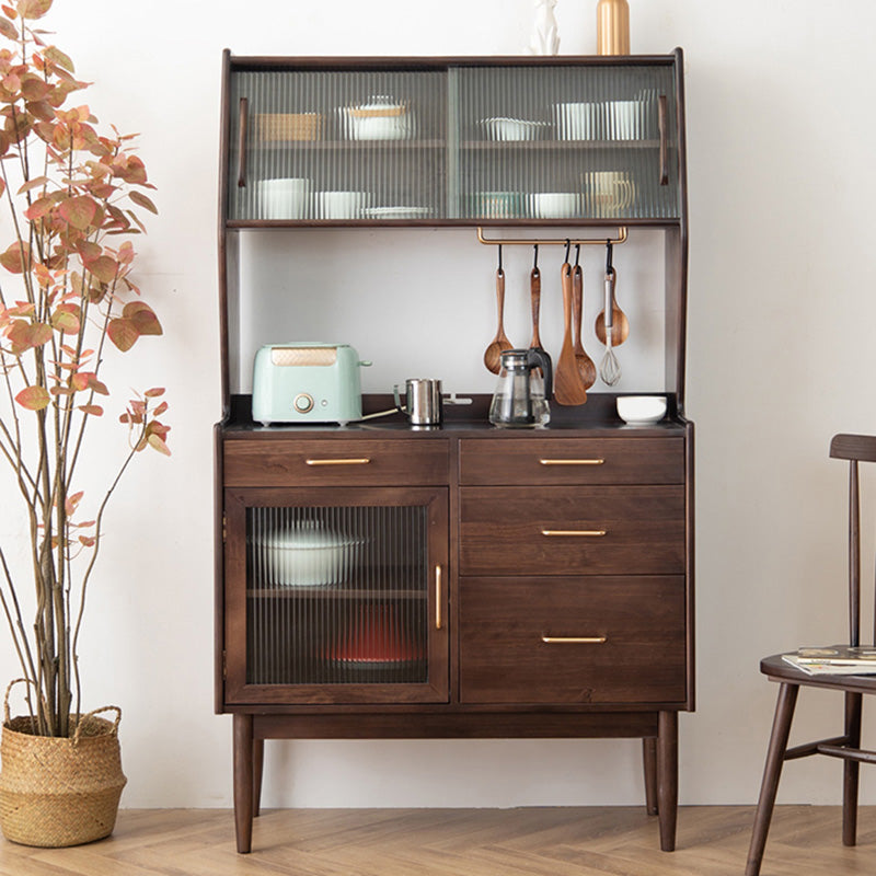 Wooden Side Board with Cabinets Modern Minimalist Living Room Buffet Sideboard