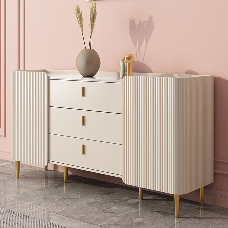 Luxury Rectangle Storage Sideboard Sintered Stone Sideboard Cabinet with Drawers and Doors