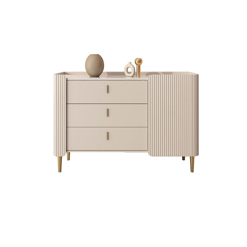 Luxury Rectangle Storage Sideboard Sintered Stone Sideboard Cabinet with Drawers and Doors