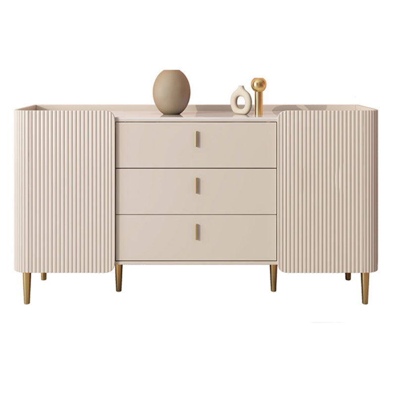 Luxury Rectangle Storage Sideboard Sintered Stone Sideboard Cabinet with Drawers and Doors