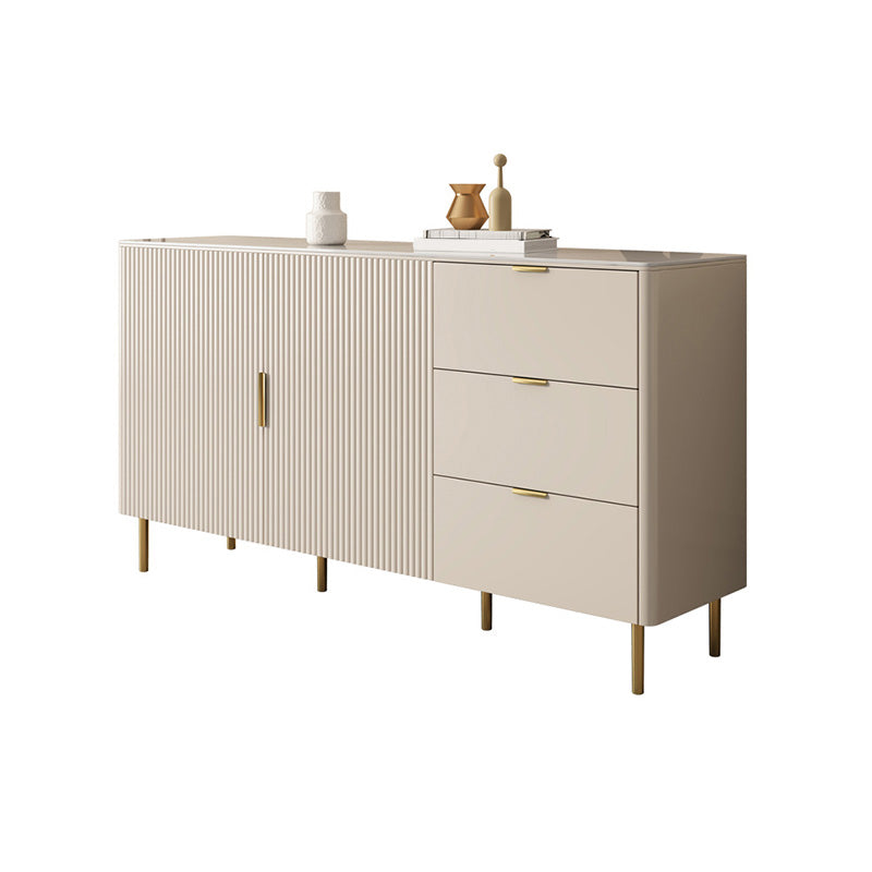 Rectangle Sintered Stone Sideboard Cabinet Luxury Storage Sideboard with Drawers and Doors