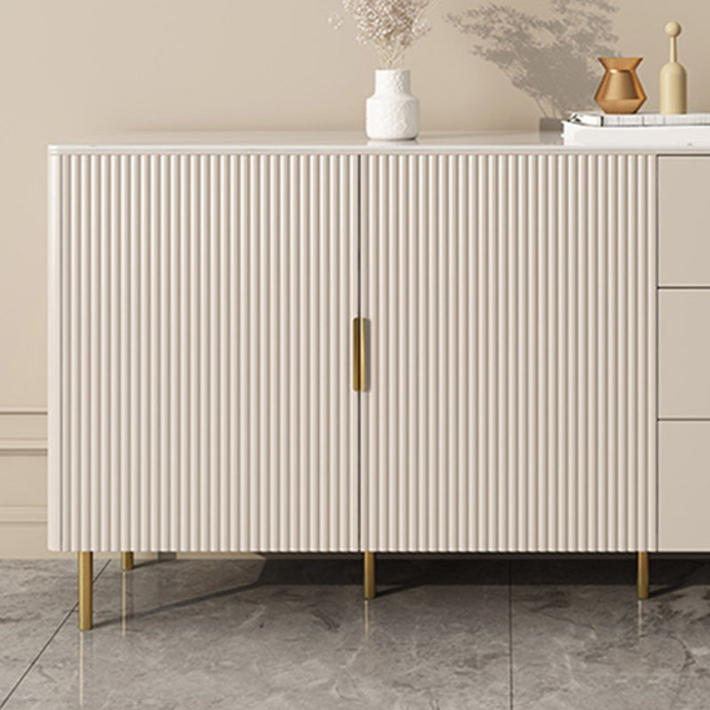 Rectangle Sintered Stone Sideboard Cabinet Luxury Storage Sideboard with Drawers and Doors