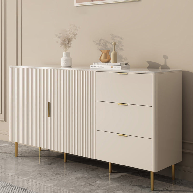 Rectangle Sintered Stone Sideboard Cabinet Luxury Storage Sideboard with Drawers and Doors