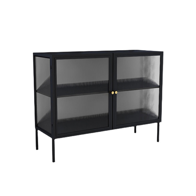 Contemporary Home Sideboard Rectangle Storage Sideboard with Glass Door