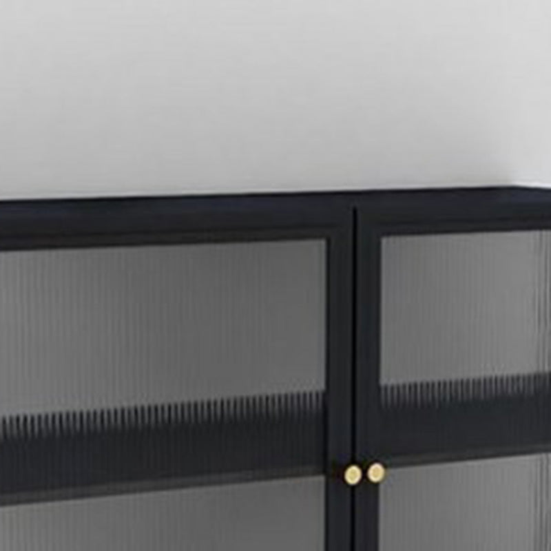 Contemporary Home Sideboard Rectangle Storage Sideboard with Glass Door