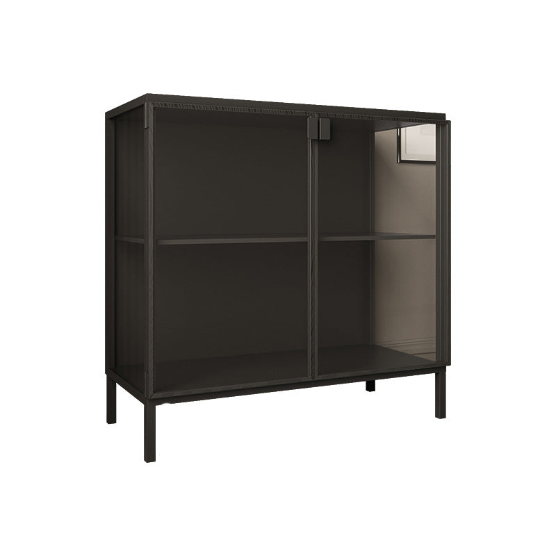 Modern Style Storage Sideboard Rectangle Dining Sideboard Glass Door