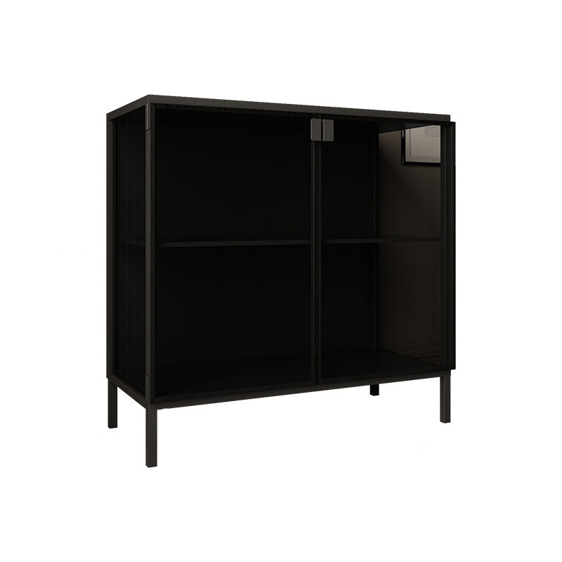 Modern Style Storage Sideboard Rectangle Dining Sideboard Glass Door