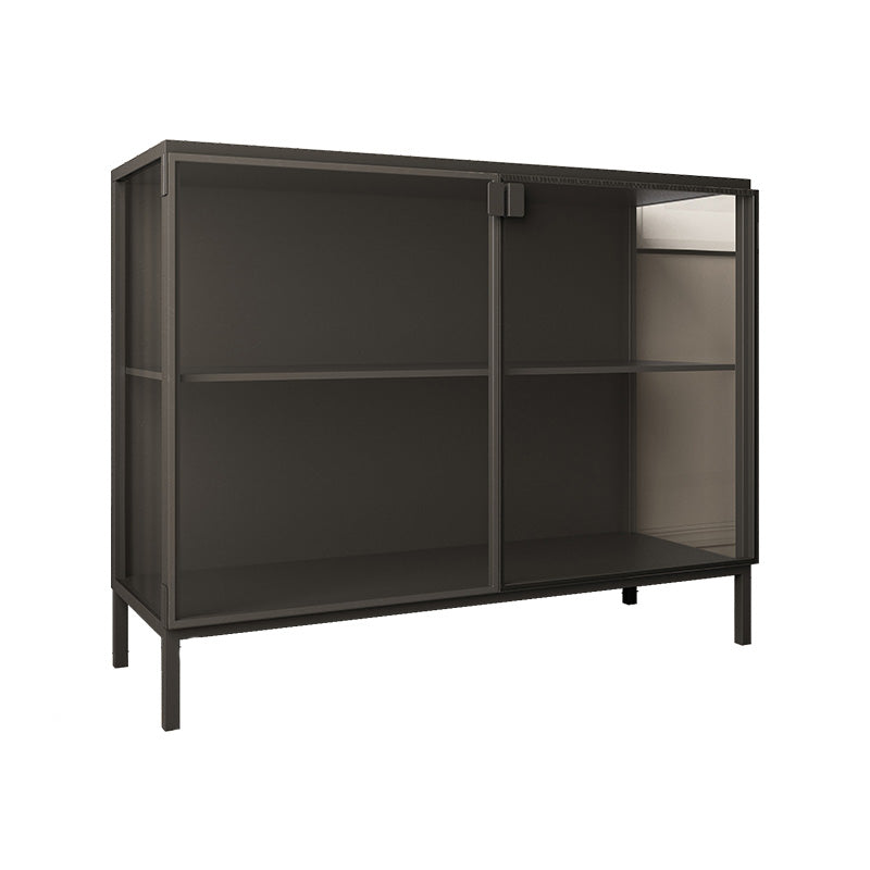 Modern Style Storage Sideboard Rectangle Dining Sideboard Glass Door