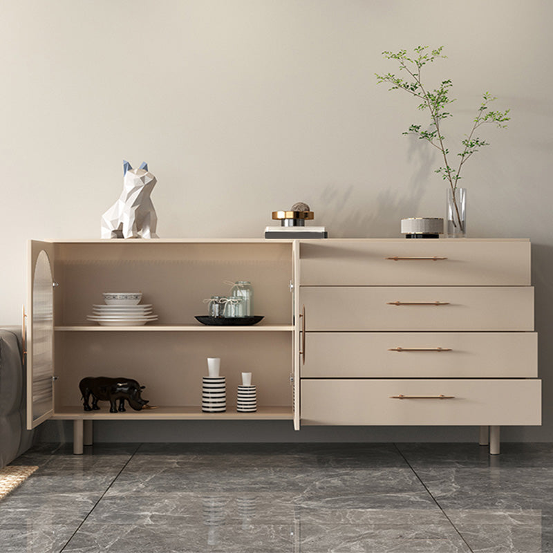 Luxury Style Side Board Sintered Stone Home Storage Sideboard with Drawers and Door