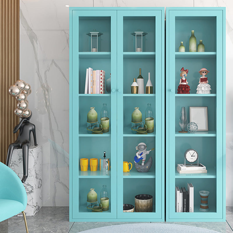 Modern Display Stand Steel Display Cabinet with Adjustable Interior Shelves