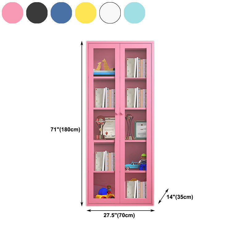 Modern Display Stand Steel Display Cabinet with Adjustable Interior Shelves