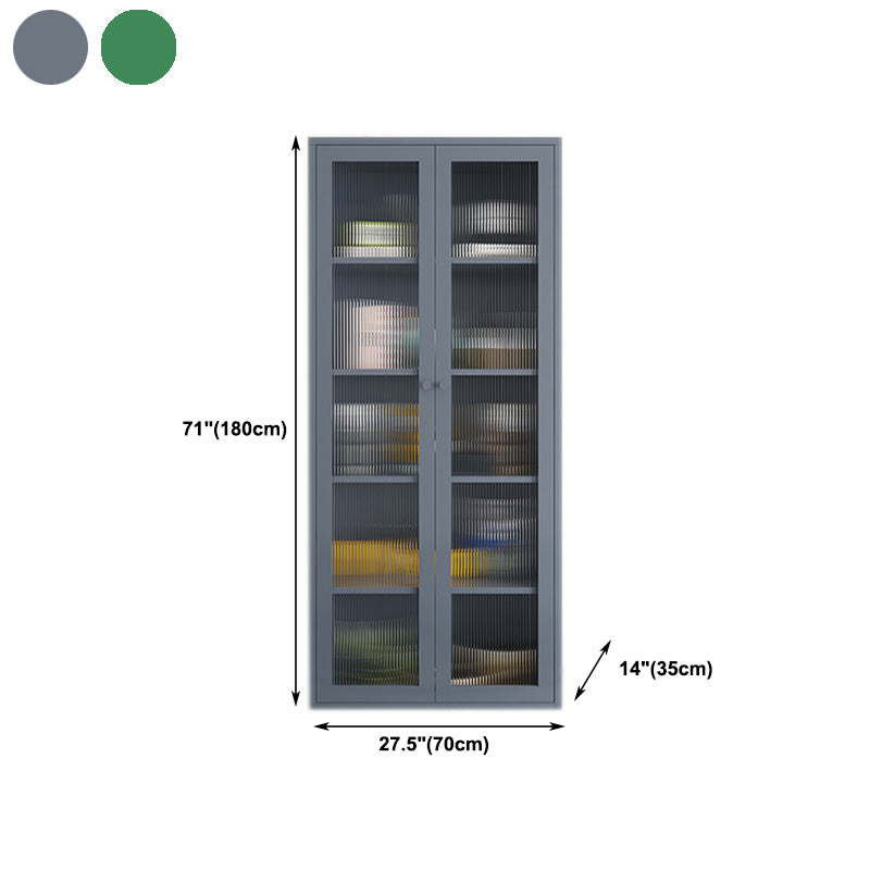 Modern Display Stand Steel Display Cabinet with Adjustable Interior Shelves