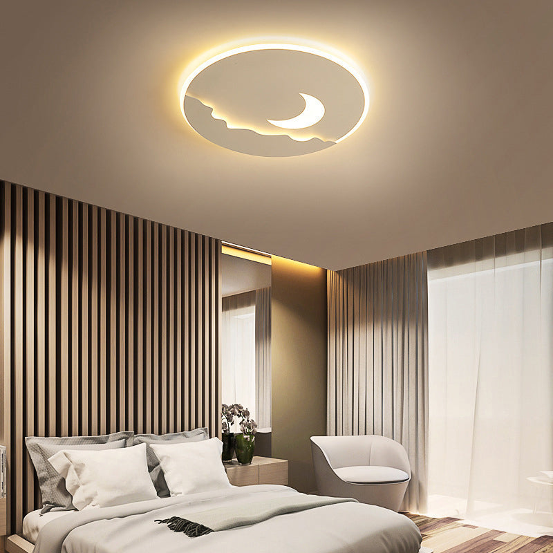 LED Contemporary Ceiling Light White Flush Mount Lighting for Foyer