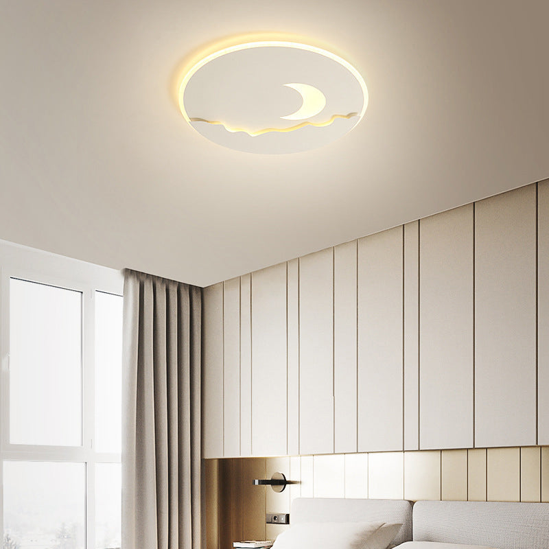 LED Contemporary Ceiling Light White Flush Mount Lighting for Foyer