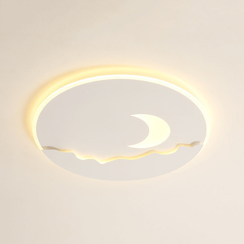 LED Contemporary Ceiling Light White Flush Mount Lighting for Foyer