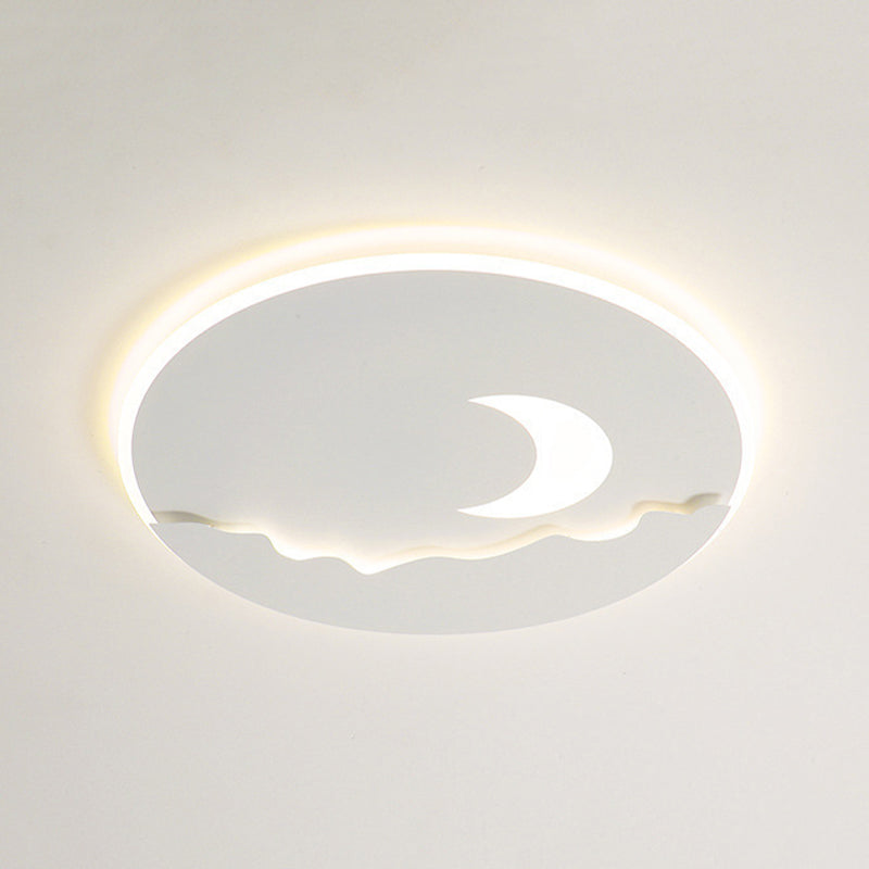 LED Contemporary Ceiling Light White Flush Mount Lighting for Foyer