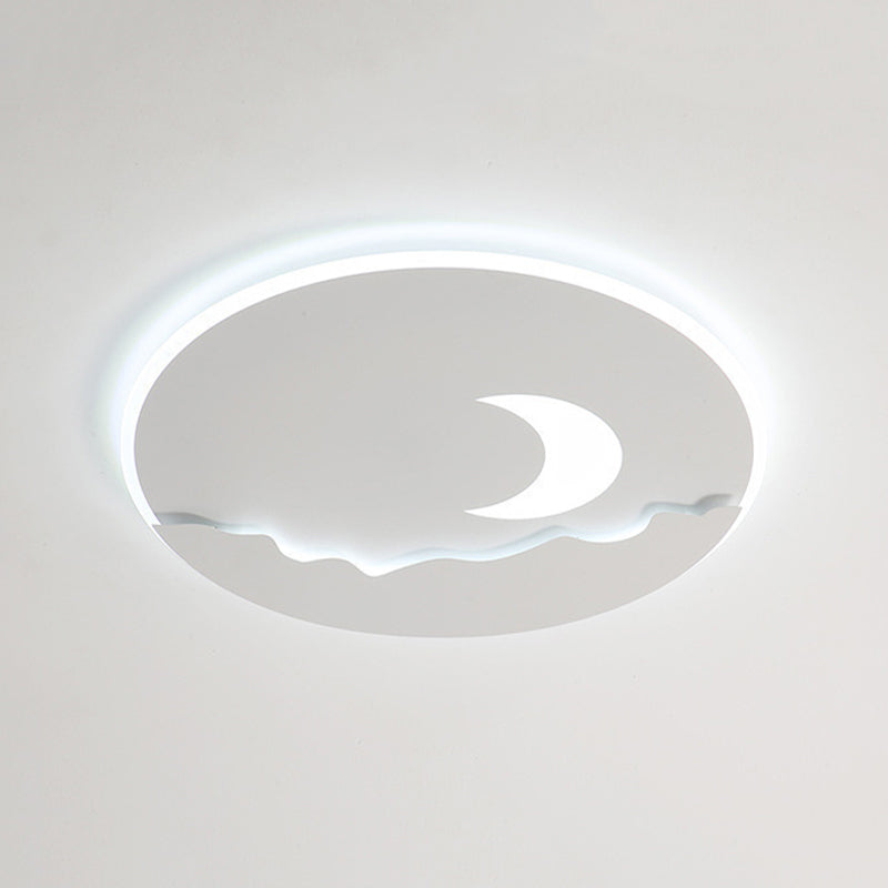 LED Contemporary Ceiling Light White Flush Mount Lighting for Foyer