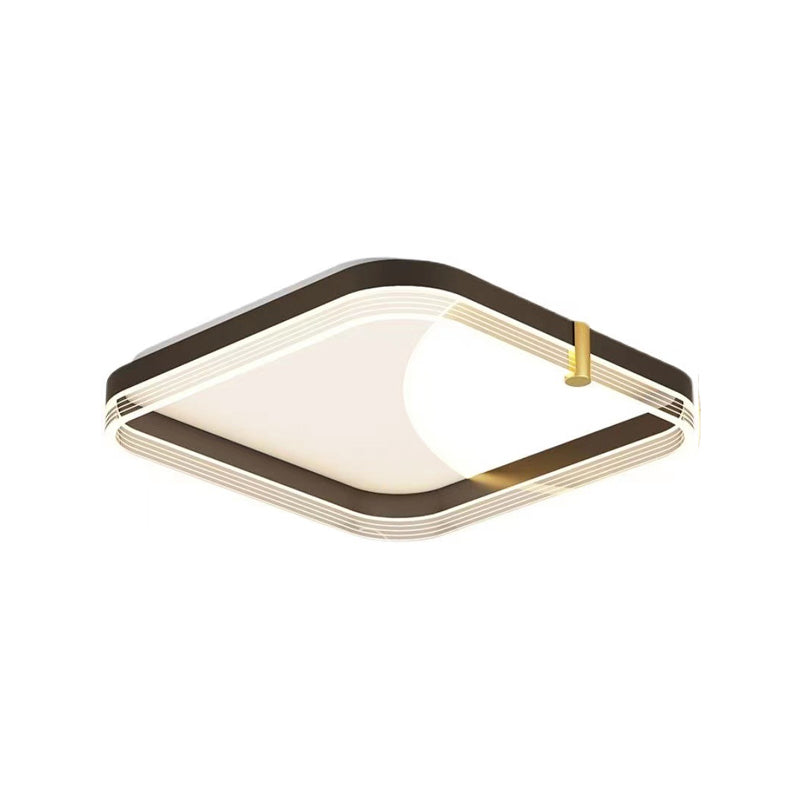 LED Modern Ceiling Light Black Flush Mount Lighting for Hallway