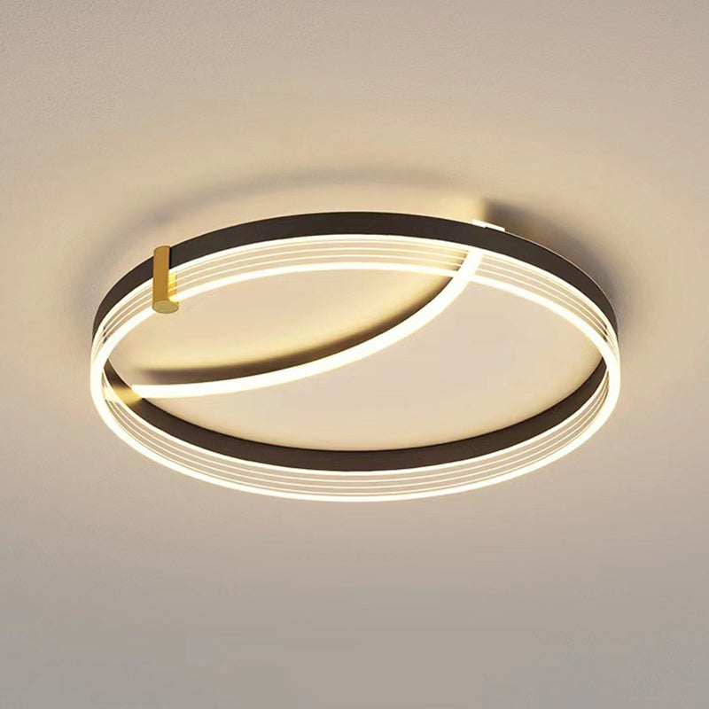 LED Modern Ceiling Light Black Flush Mount Lighting for Hallway