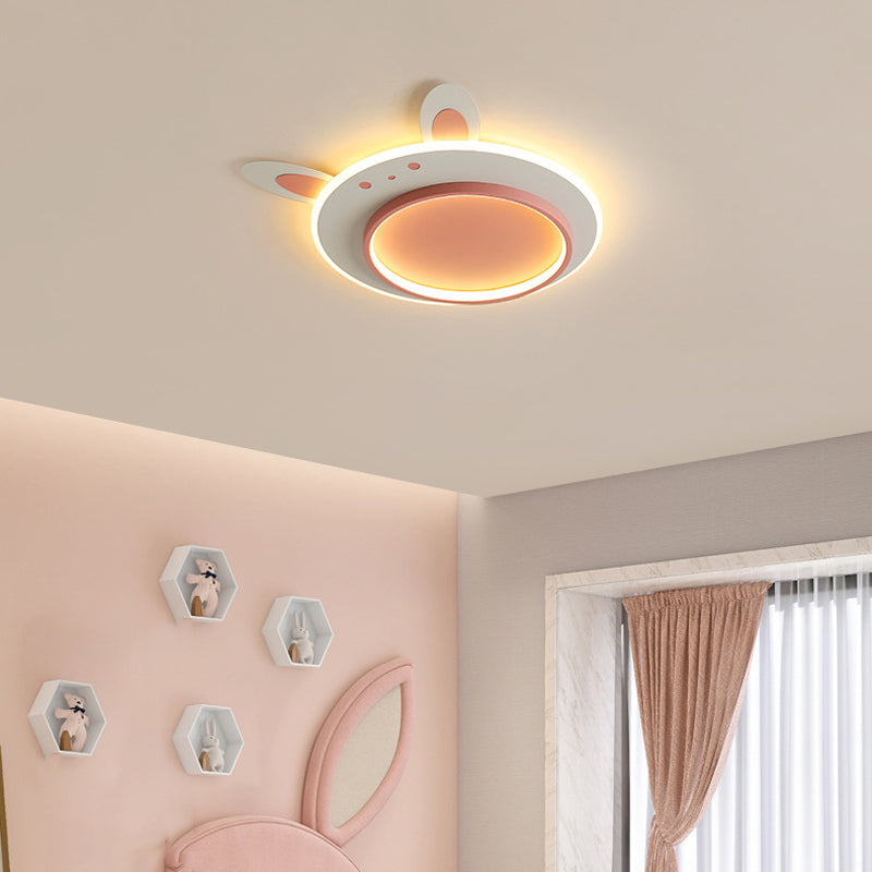 Contemporary Flush Mount Lighting LED Pink Ceiling Light for Foyer