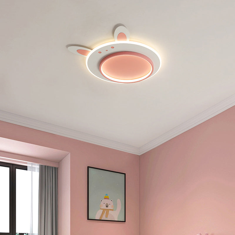 Contemporary Flush Mount Lighting LED Pink Ceiling Light for Foyer