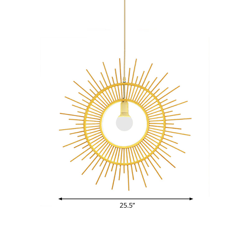 Bambus sonnenförmige hängende Lampe modern