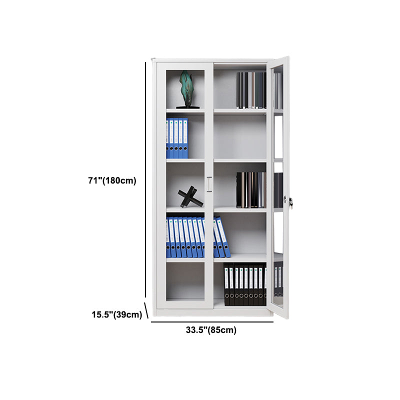 Steel Filing Cabinet Fire-Resistant File Cabinet with Lock and Storage