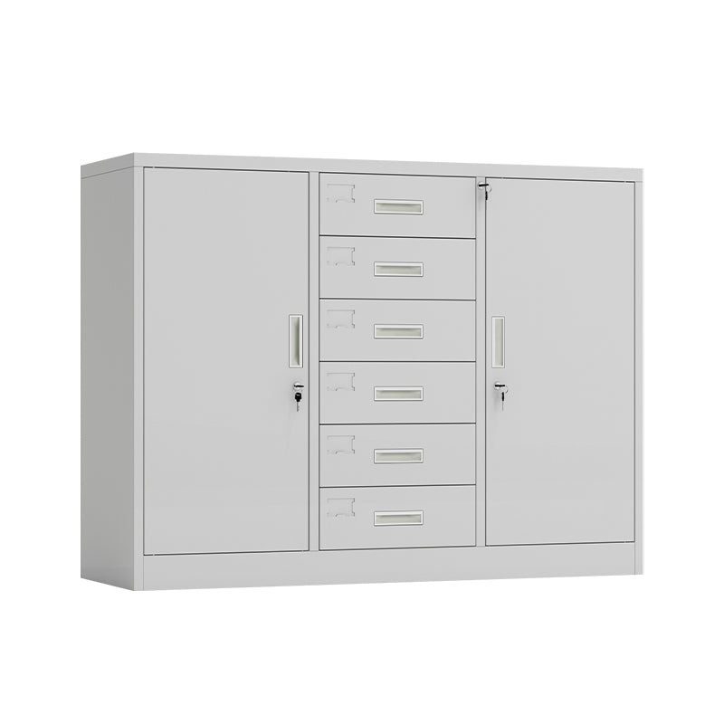 Steel Filing Cabinet Contemporary Silver File Cabinet with Lock and Storage