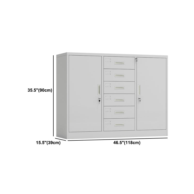 Steel Filing Cabinet Contemporary Silver File Cabinet with Lock and Storage