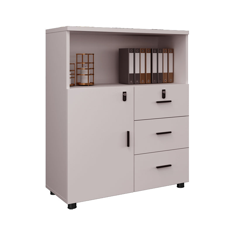 Wood Filing Cabinet Contemporary File Cabinet with Lock and Roll-out Shelves