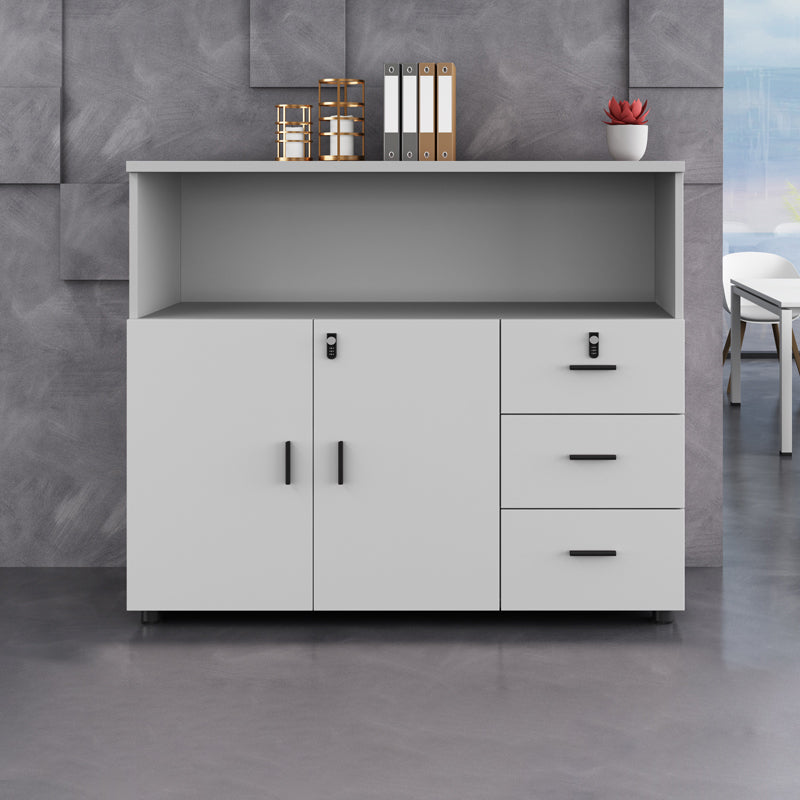 Wood Filing Cabinet Contemporary File Cabinet with Lock and Roll-out Shelves