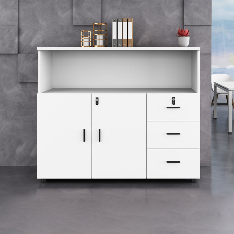 Wood Filing Cabinet Contemporary File Cabinet with Lock and Roll-out Shelves