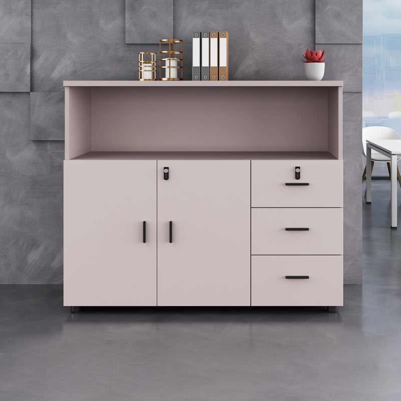 Wood Filing Cabinet Contemporary File Cabinet with Lock and Roll-out Shelves