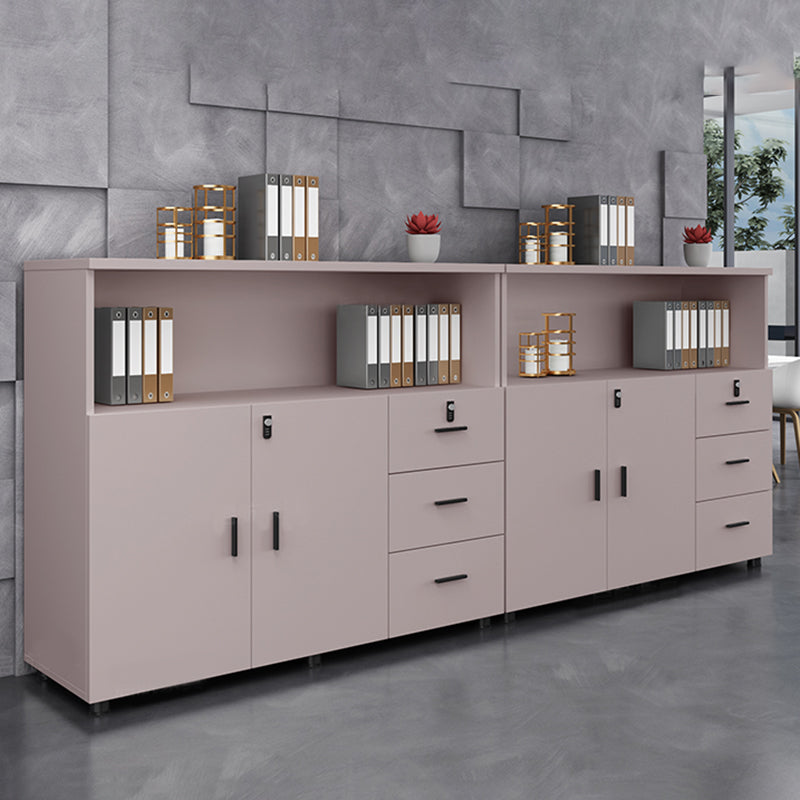 Wood Filing Cabinet Contemporary File Cabinet with Lock and Roll-out Shelves